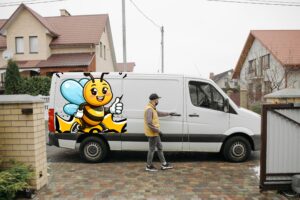 delivering plastic moving boxes
